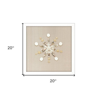 Caparazon Seashells and Coastal Icon White Framed Wall Art HomeRoots