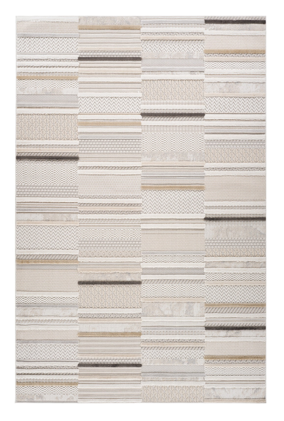 4' X 6' Gray and Beige Abstract Distressed Area Rug