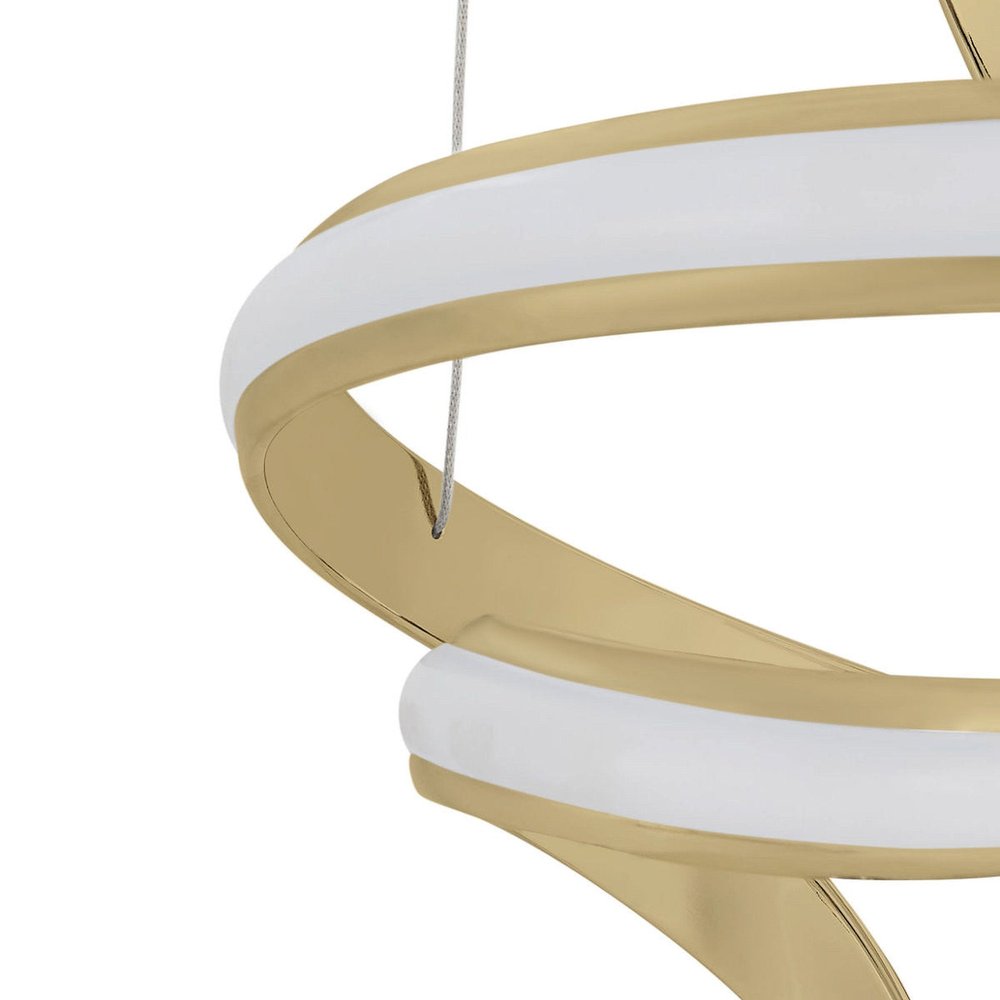 Gold Two Light Metal LED Dimmable Smart Enabled Chandelier HomeRoots