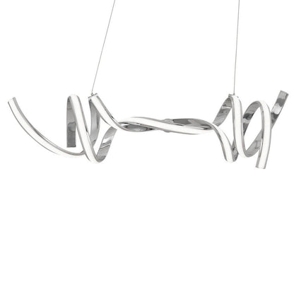 Silver Two Light Metal LED Dimmable Chandelier HomeRoots