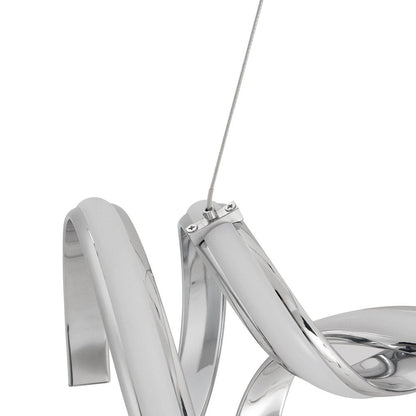 Silver Two Light Metal LED Dimmable Chandelier HomeRoots