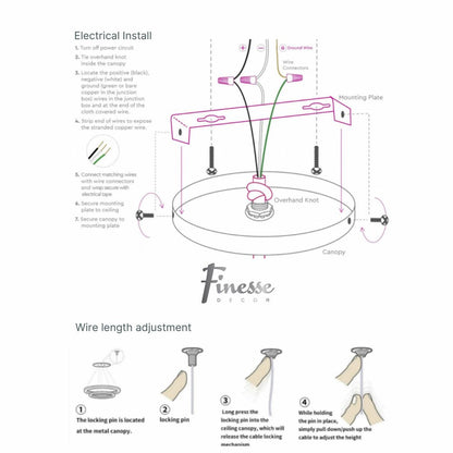 Black Two Light Metal LED Dimmable Chandelier HomeRoots