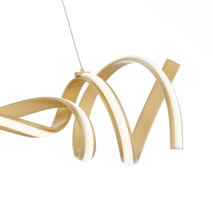 Gold Two Light Metal LED Dimmable Chandelier HomeRoots