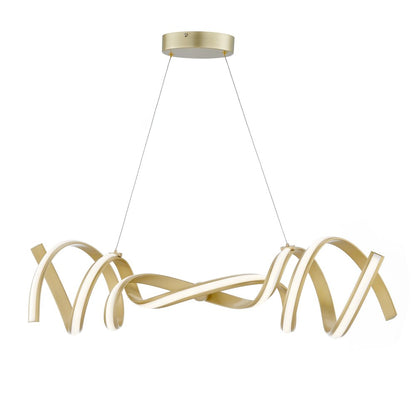 Gold Two Light Metal LED Dimmable Smart Enabled Chandelier HomeRoots