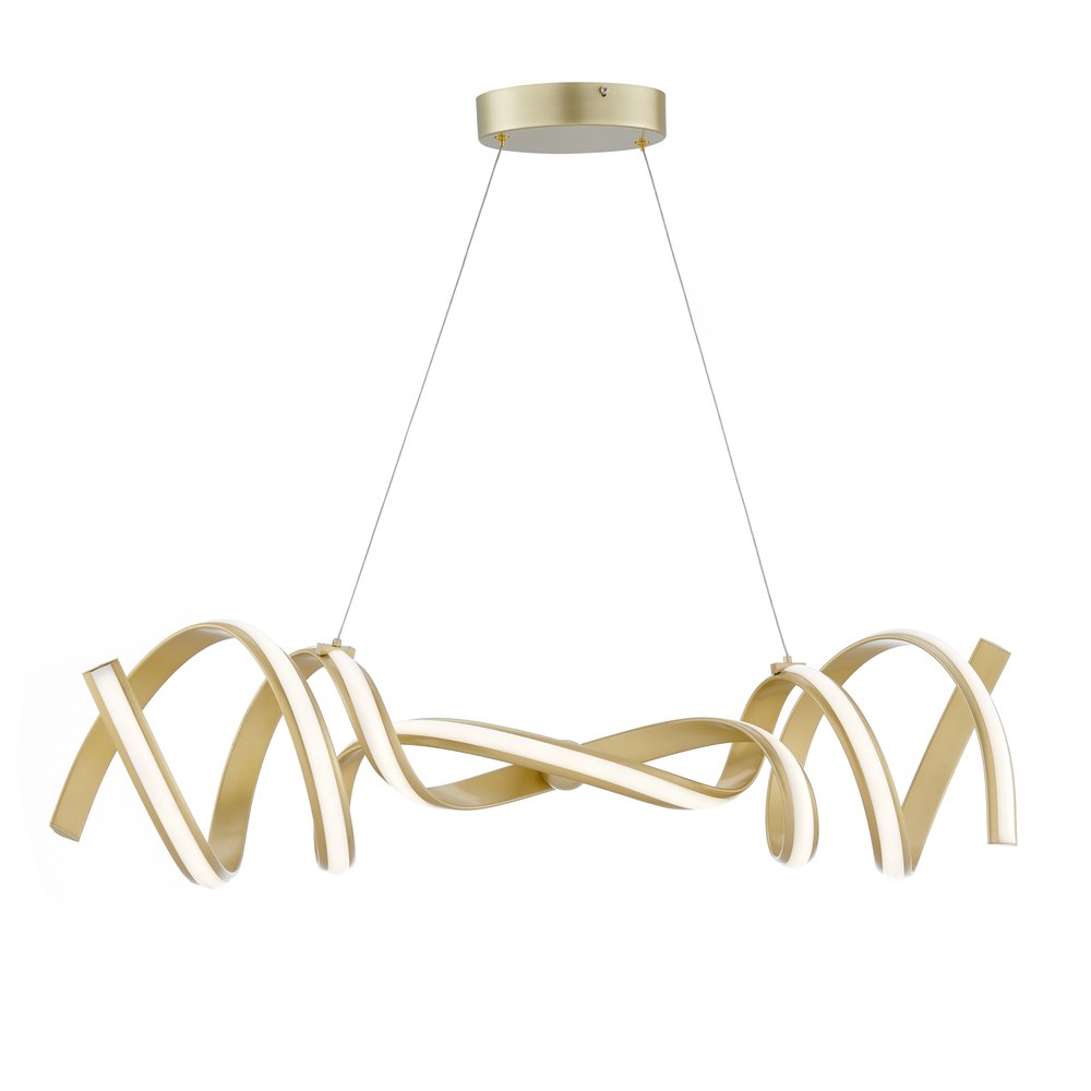 Gold Two Light Metal LED Dimmable Smart Enabled Chandelier HomeRoots