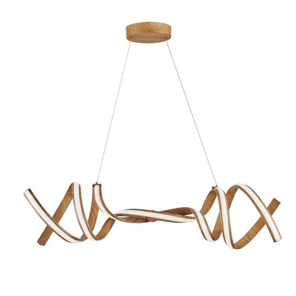 Brown Two Light Metal LED Dimmable Chandelier HomeRoots