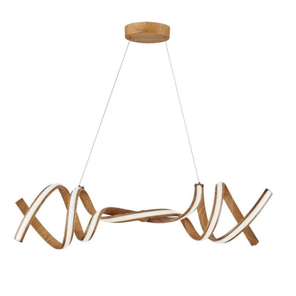 Brown Two Light Metal LED Dimmable Chandelier HomeRoots