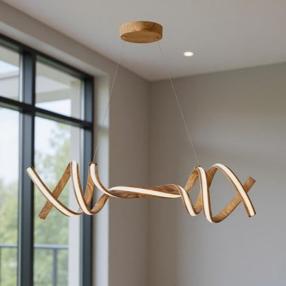 Brown Two Light Metal LED Dimmable Chandelier HomeRoots