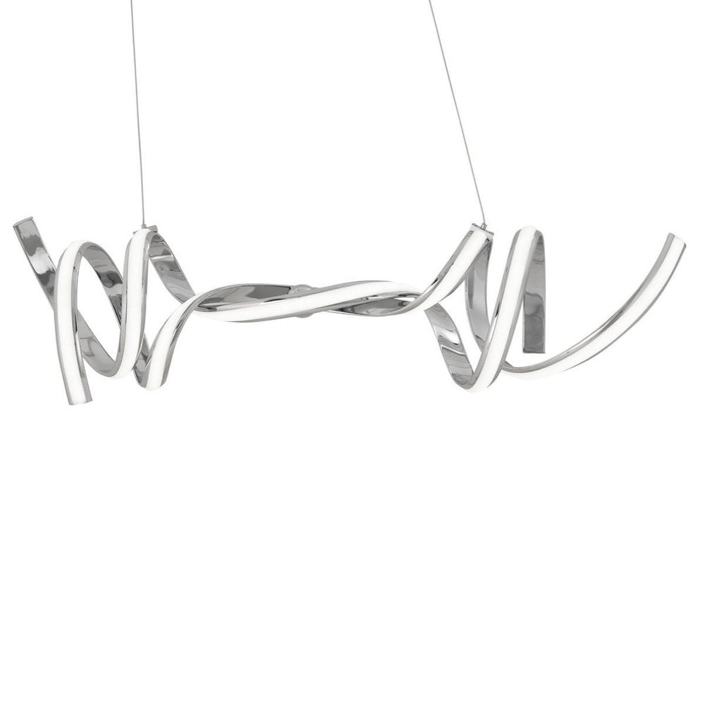 Silver Two Light Metal LED Dimmable Smart Enabled Chandelier HomeRoots