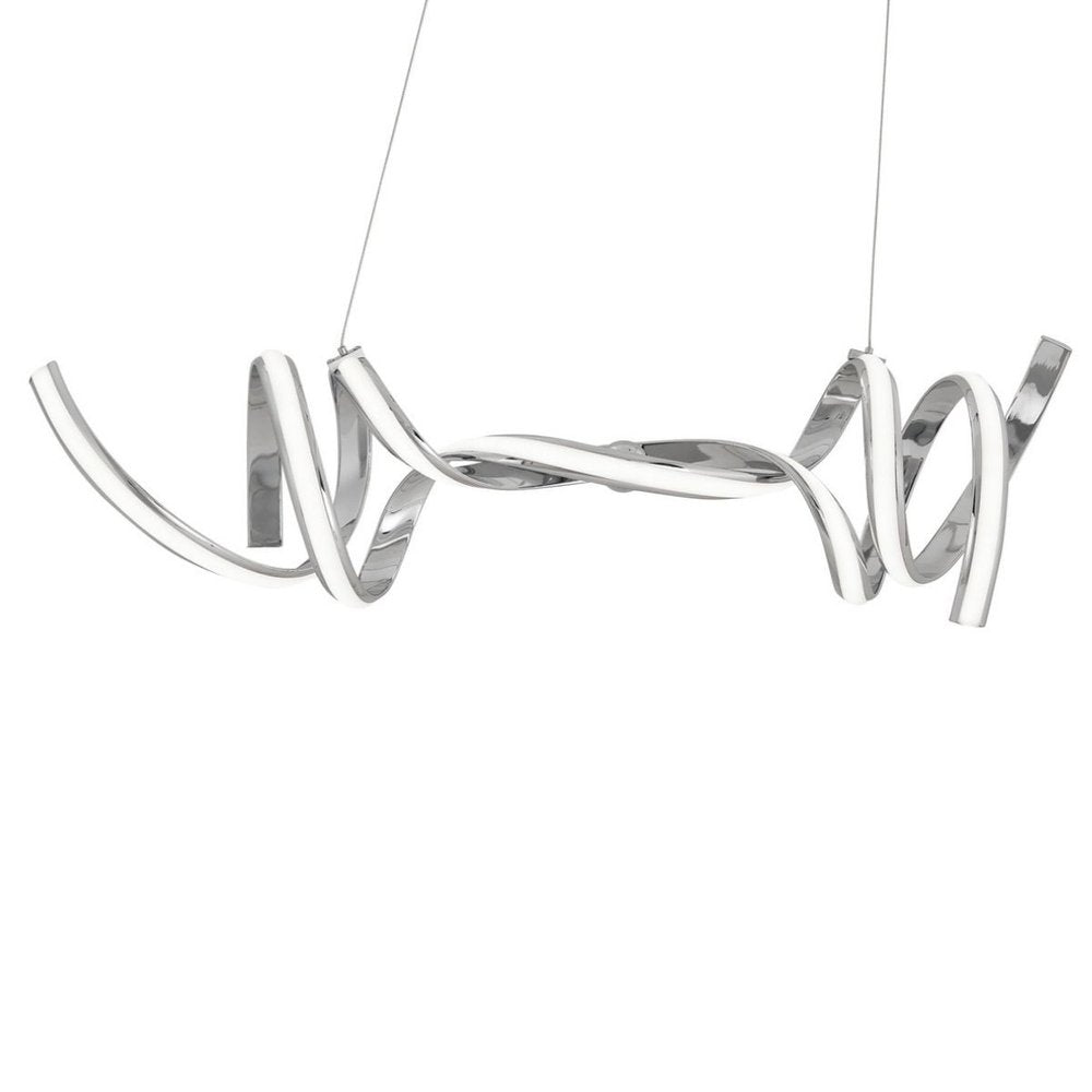 Silver Two Light Metal LED Dimmable Smart Enabled Chandelier HomeRoots