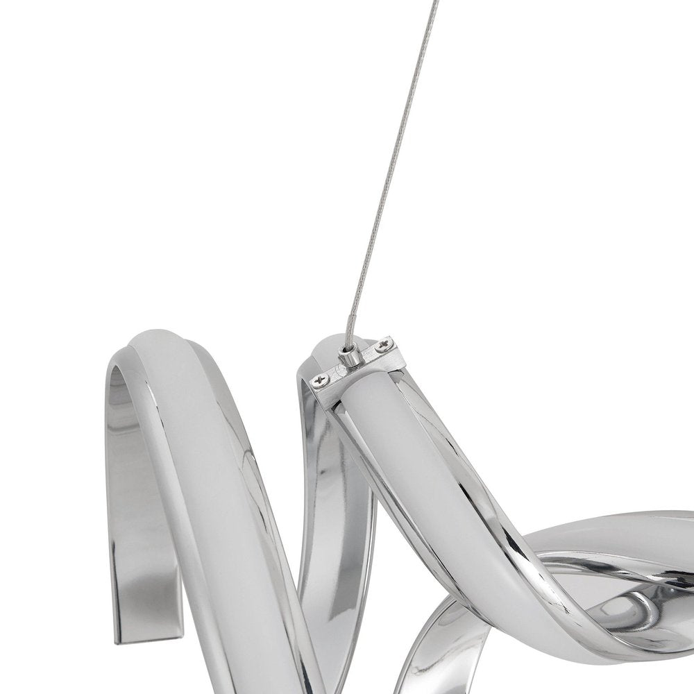 Silver Two Light Metal LED Dimmable Smart Enabled Chandelier HomeRoots