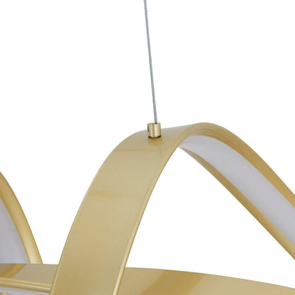 Gold Metal LED Dimmable Chandelier HomeRoots