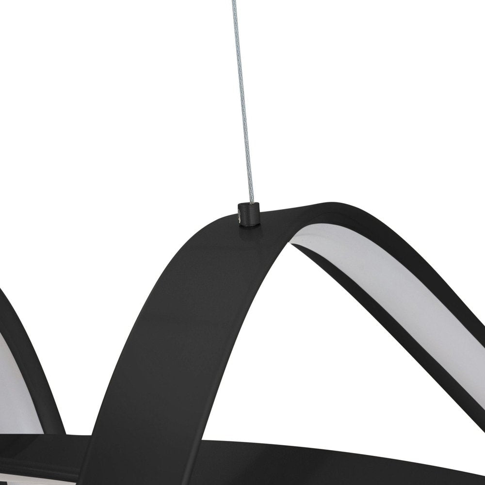 Black Metal LED Dimmable Chandelier HomeRoots