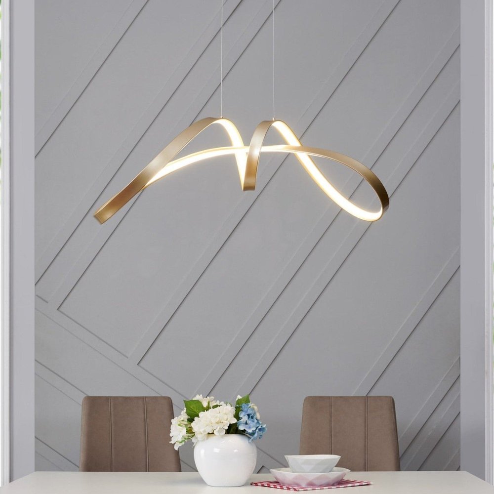 Gold Metal LED Dimmable Smart Enabled Chandelier HomeRoots