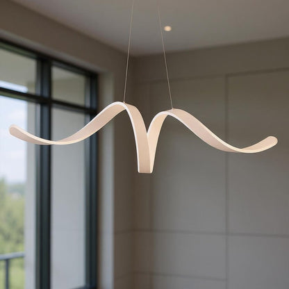 White Metal LED Dimmable Chandelier HomeRoots