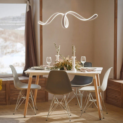 White Metal LED Dimmable Chandelier HomeRoots