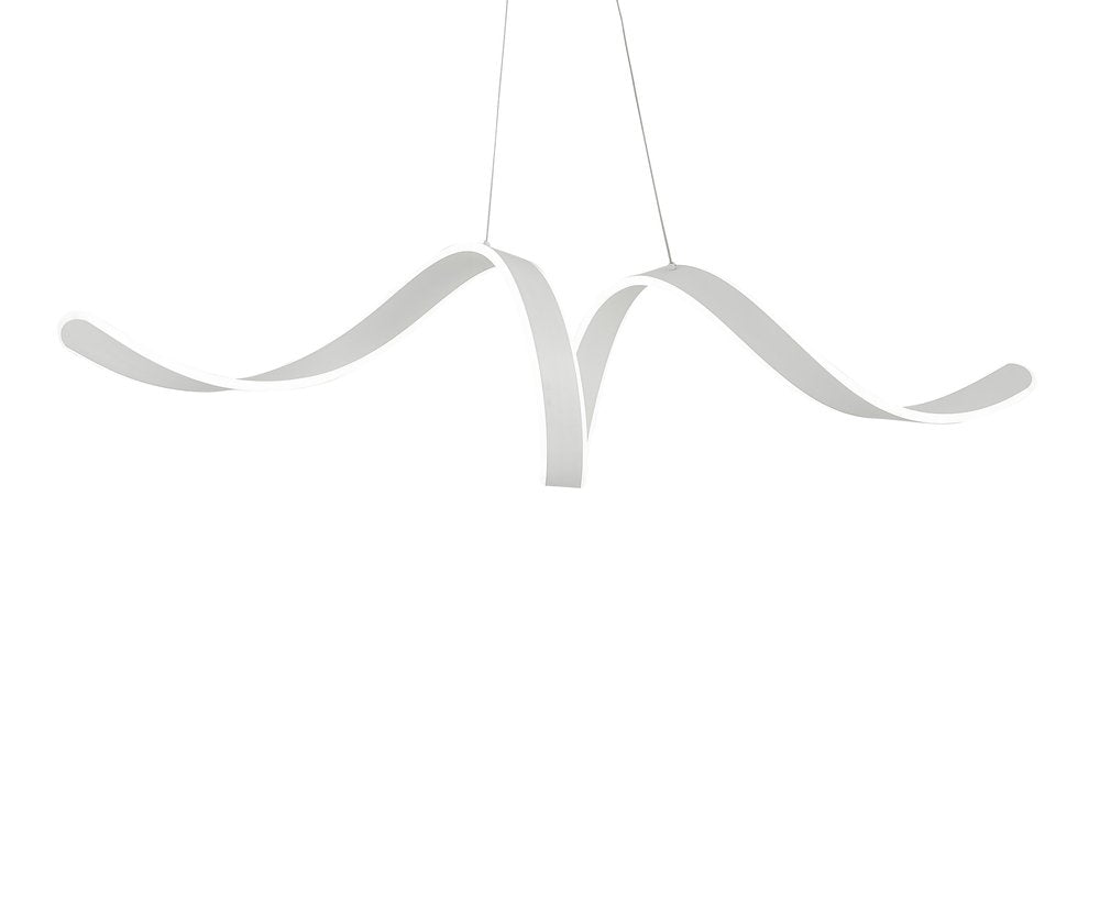 White Metal LED Dimmable Chandelier HomeRoots