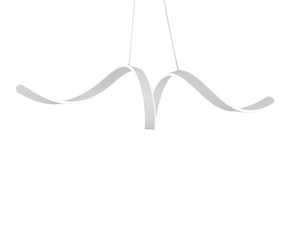 White Metal LED Dimmable Chandelier HomeRoots