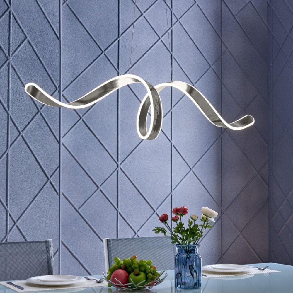 Silver Metal LED Dimmable Chandelier HomeRoots