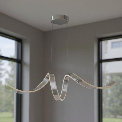 Silver Metal LED Dimmable Chandelier HomeRoots