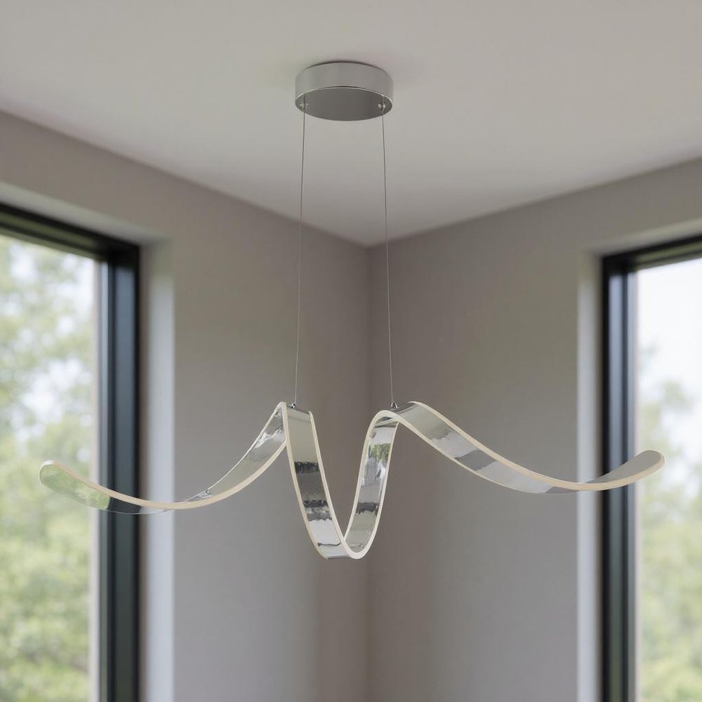 Silver Metal LED Dimmable Smart Enabled Chandelier HomeRoots