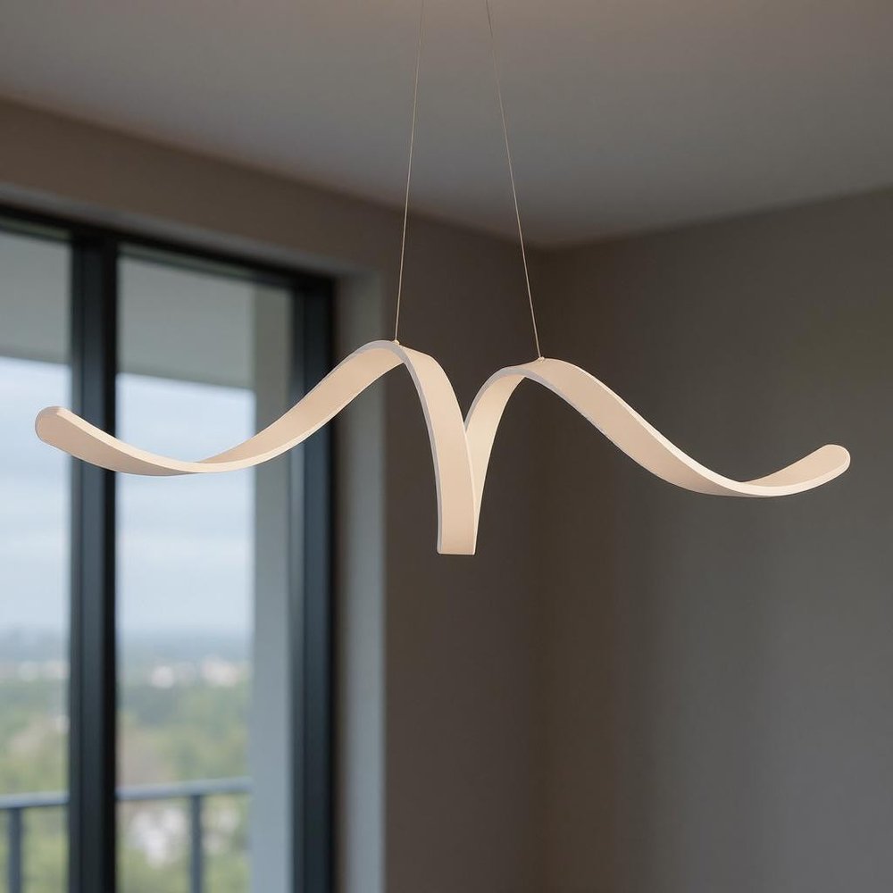 White Metal LED Dimmable Smart Enabled Chandelier HomeRoots