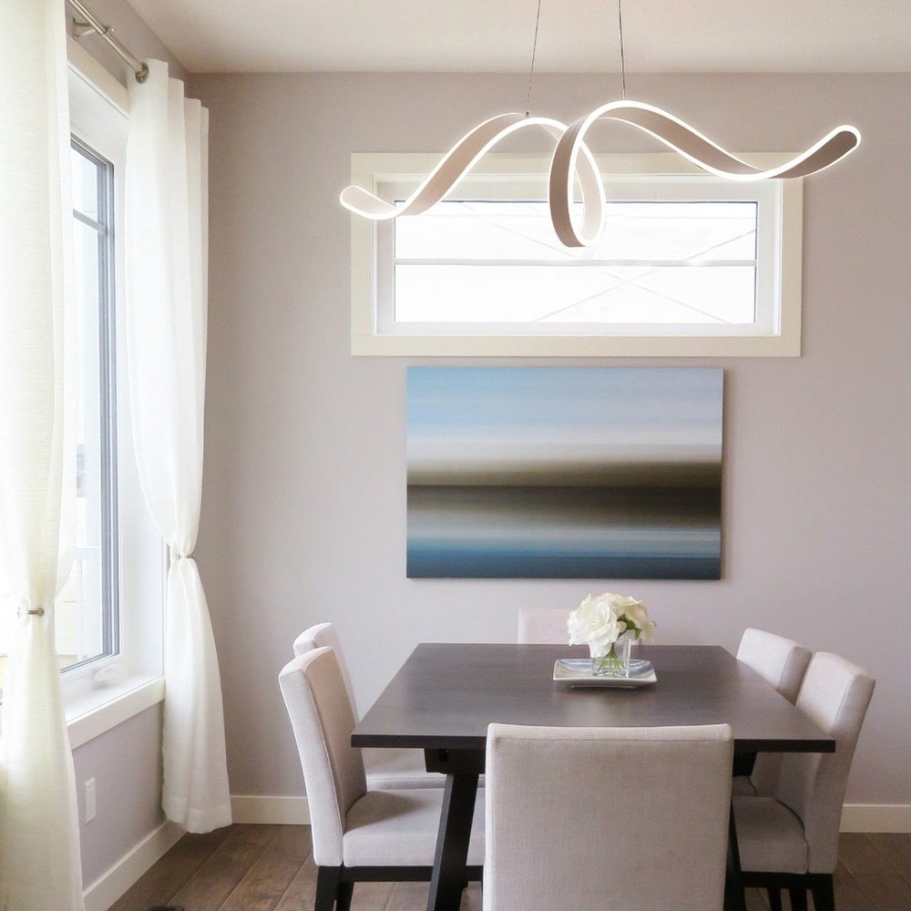 White Metal LED Dimmable Smart Enabled Chandelier HomeRoots