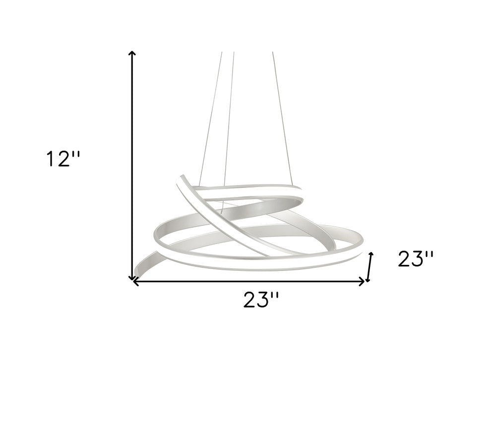 Silver Metal LED Dimmable Chandelier HomeRoots