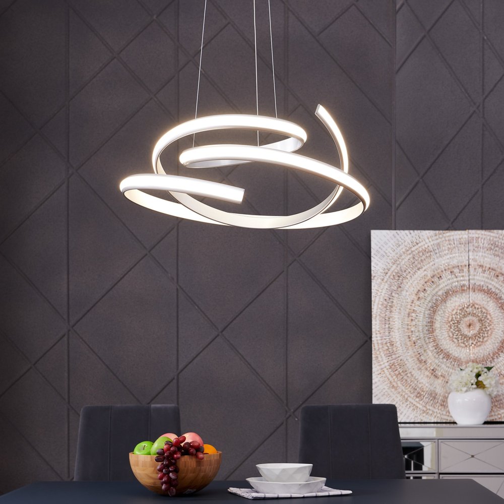 Silver Metal LED Dimmable Chandelier HomeRoots