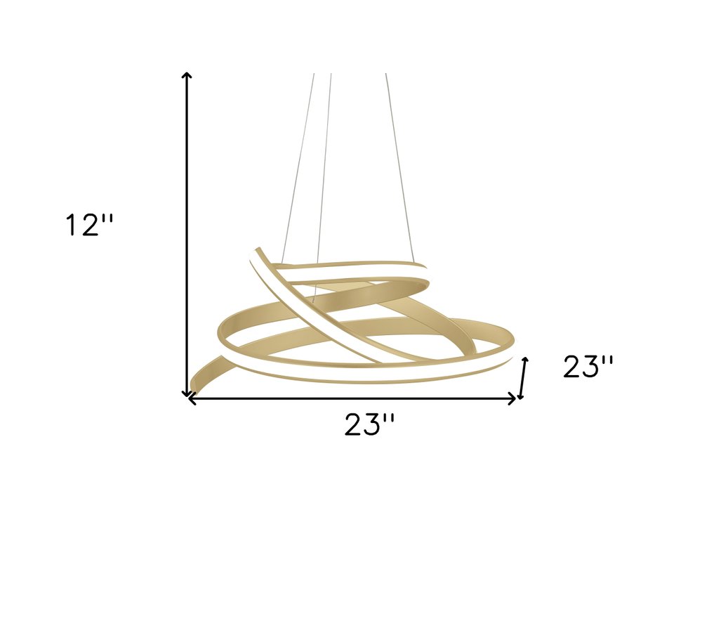Gold Metal LED Dimmable Smart Enabled Chandelier HomeRoots