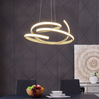 Gold Metal LED Dimmable Smart Enabled Chandelier HomeRoots