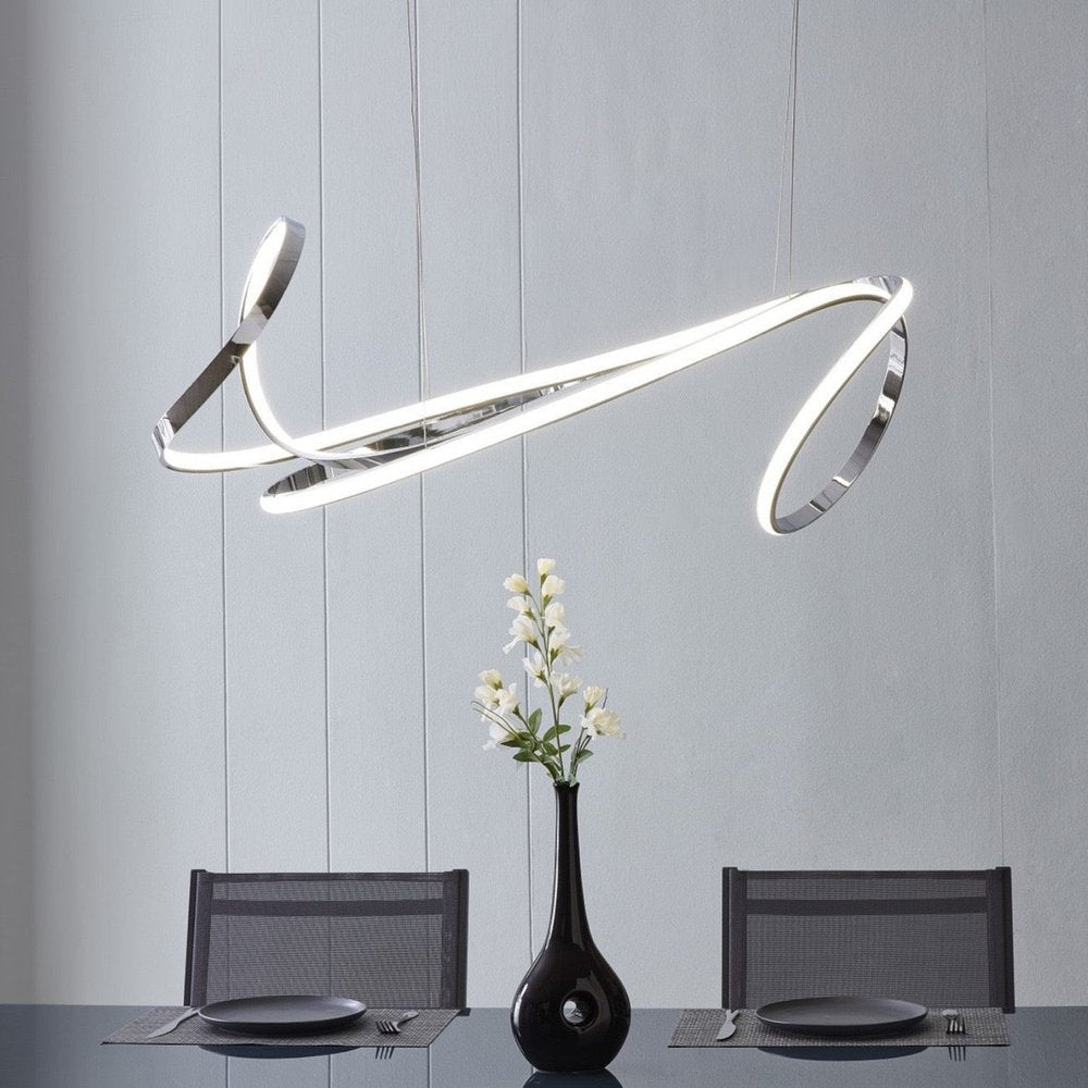 Silver Metal LED Dimmable Chandelier HomeRoots