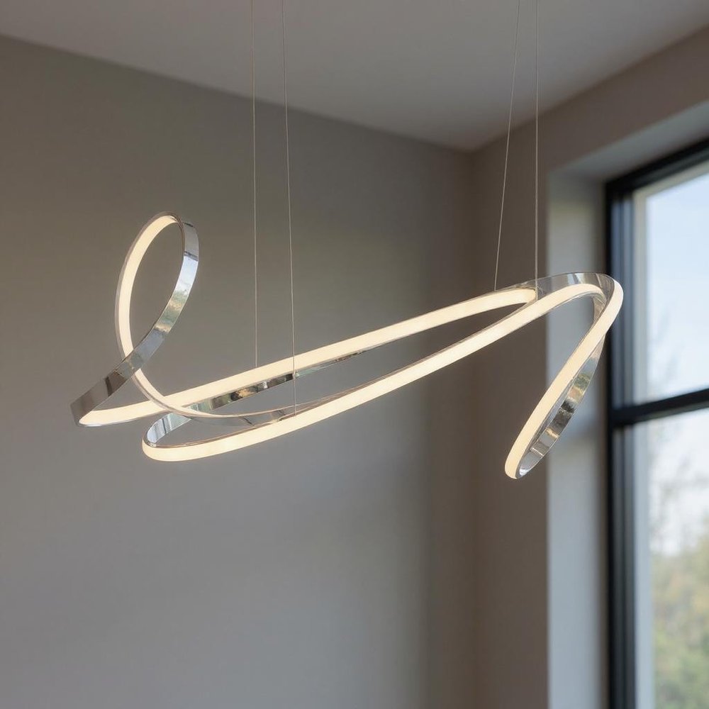 Silver Metal LED Dimmable Chandelier HomeRoots