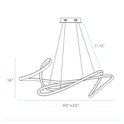 Black Metal LED Dimmable Chandelier HomeRoots