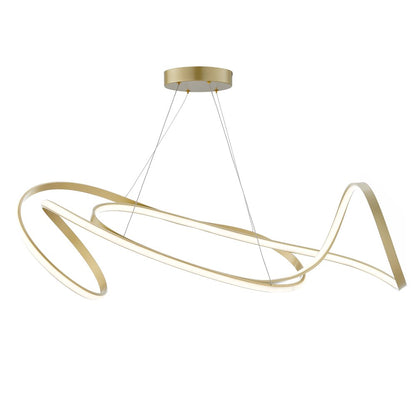Gold Metal LED Dimmable Chandelier HomeRoots
