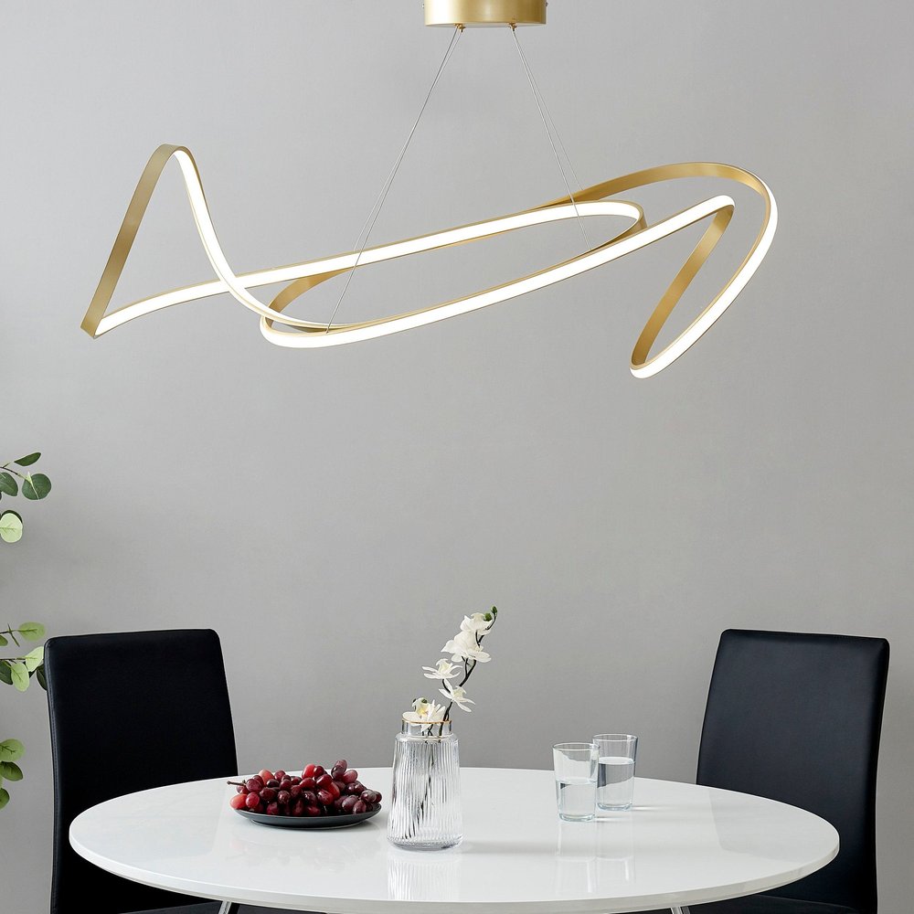 Gold Metal LED Dimmable Smart Enabled Chandelier HomeRoots