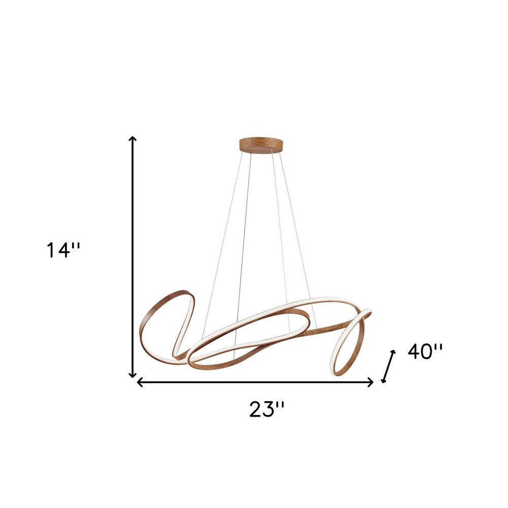 Brown Metal LED Dimmable Chandelier HomeRoots