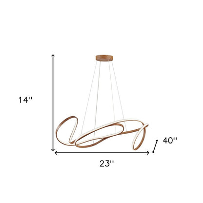 Brown Metal LED Dimmable Smart Enabled Chandelier HomeRoots