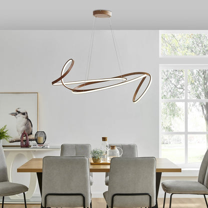 Brown Metal LED Dimmable Smart Enabled Chandelier HomeRoots