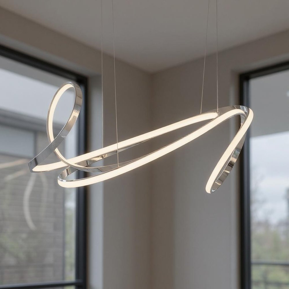 Silver Metal LED Dimmable Smart Enabled Chandelier HomeRoots