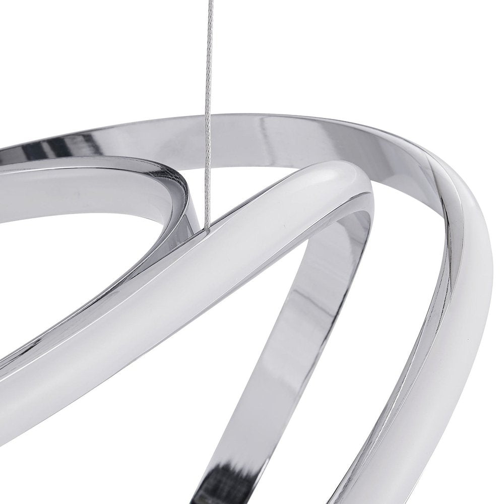 Silver Metal LED Dimmable Smart Enabled Chandelier HomeRoots
