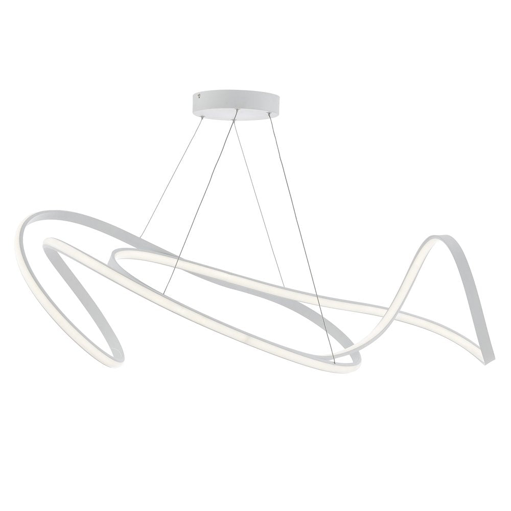 White Metal LED Dimmable Chandelier HomeRoots