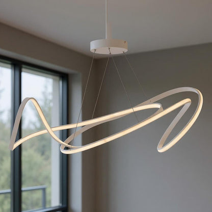 White Metal LED Dimmable Smart Enabled Chandelier HomeRoots