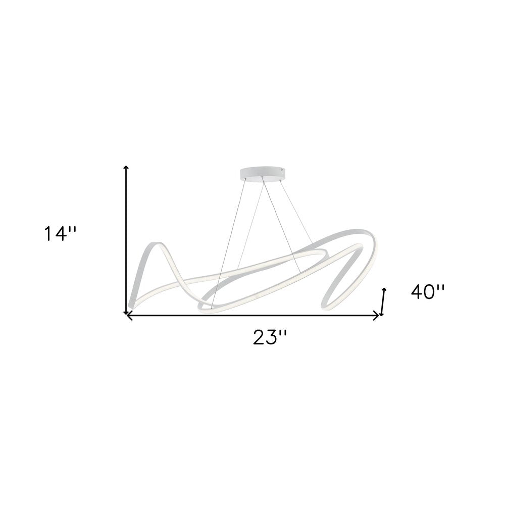 White Metal LED Dimmable Smart Enabled Chandelier HomeRoots