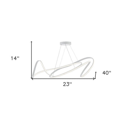 White Metal LED Dimmable Smart Enabled Chandelier HomeRoots