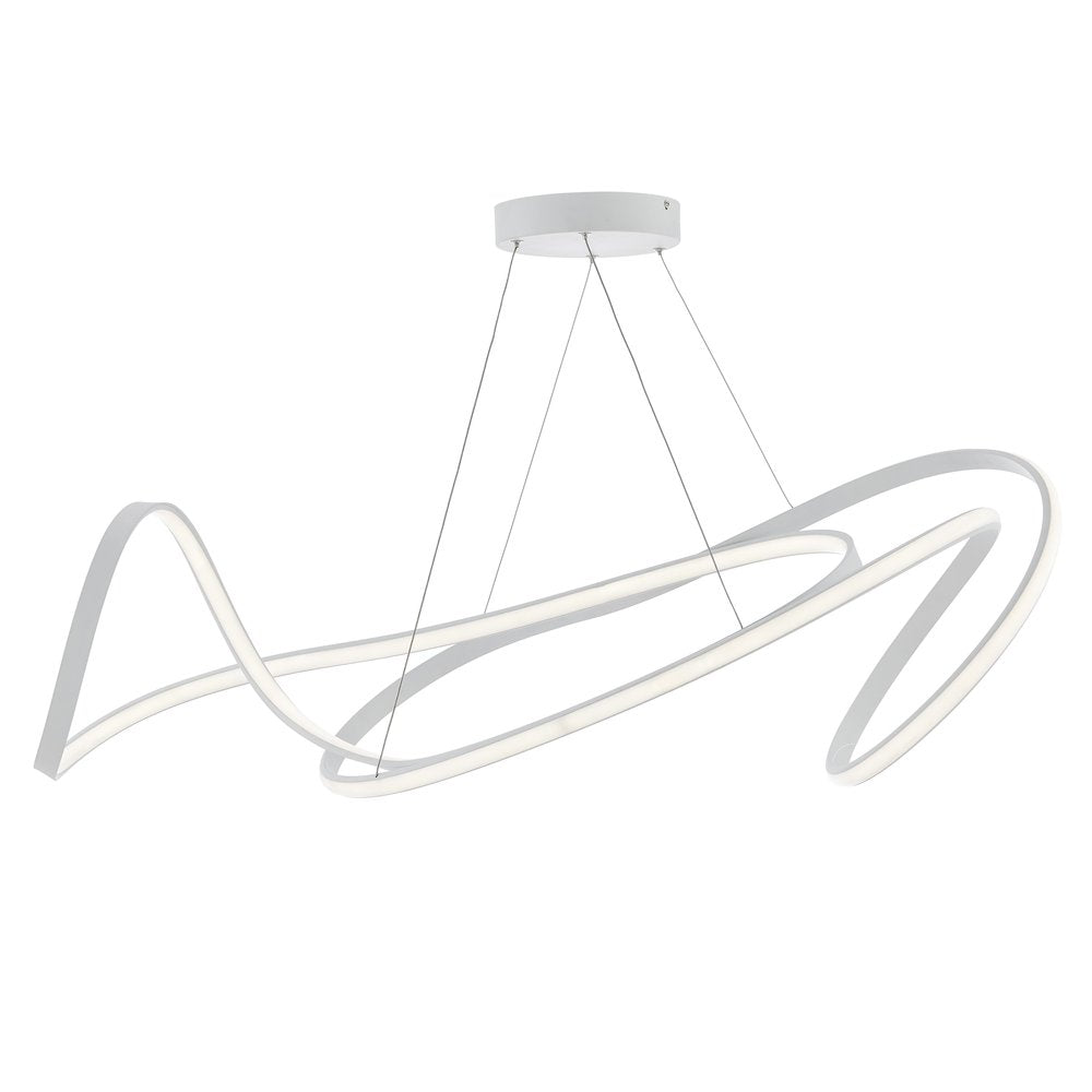 White Metal LED Dimmable Smart Enabled Chandelier HomeRoots