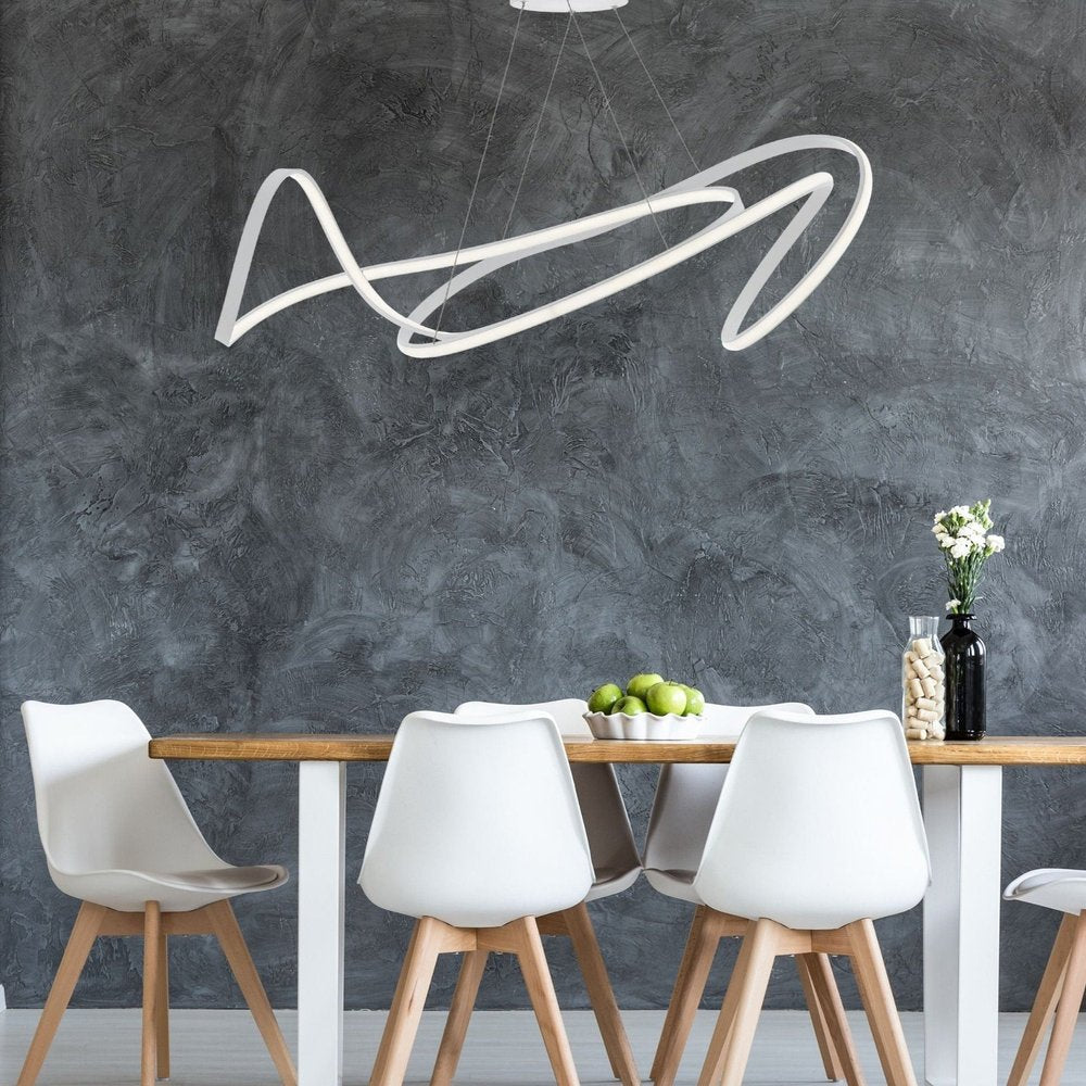 White Metal LED Dimmable Smart Enabled Chandelier HomeRoots