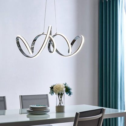 Silver Metal LED Dimmable Chandelier HomeRoots