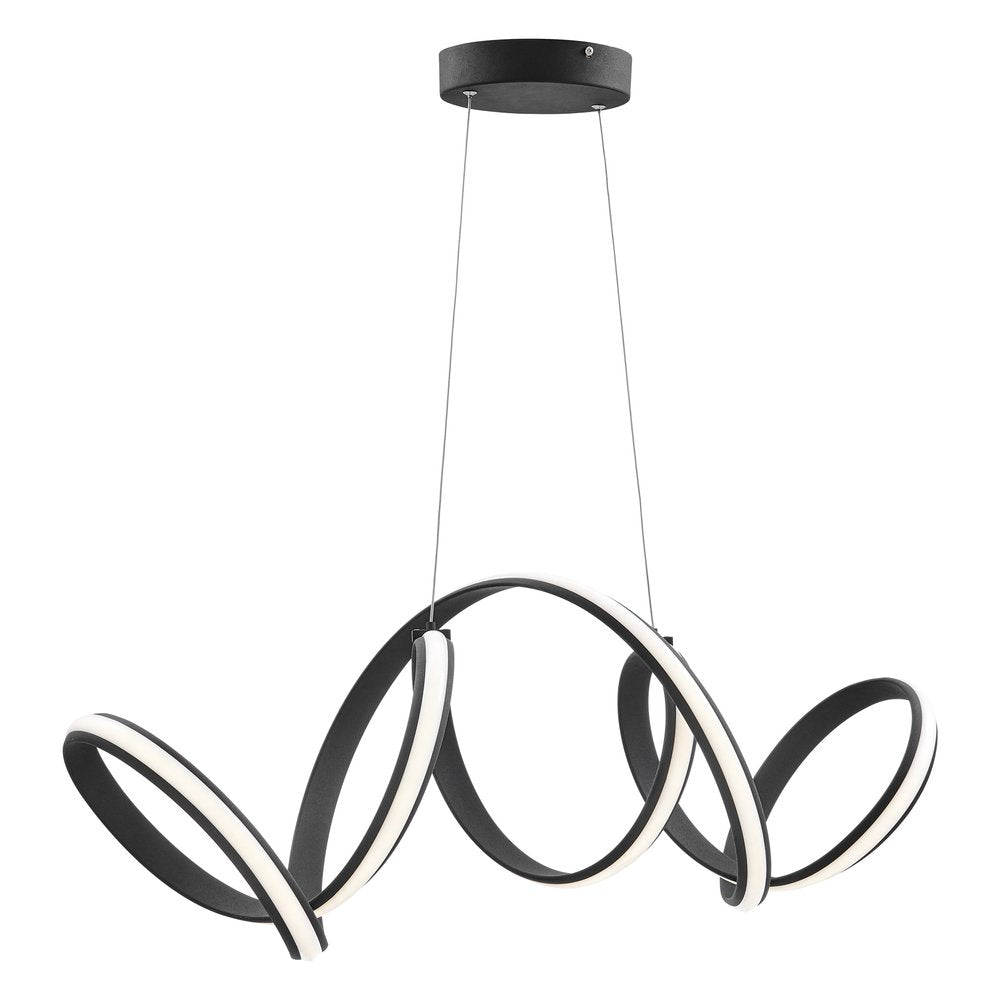 Black Metal LED Dimmable Chandelier HomeRoots