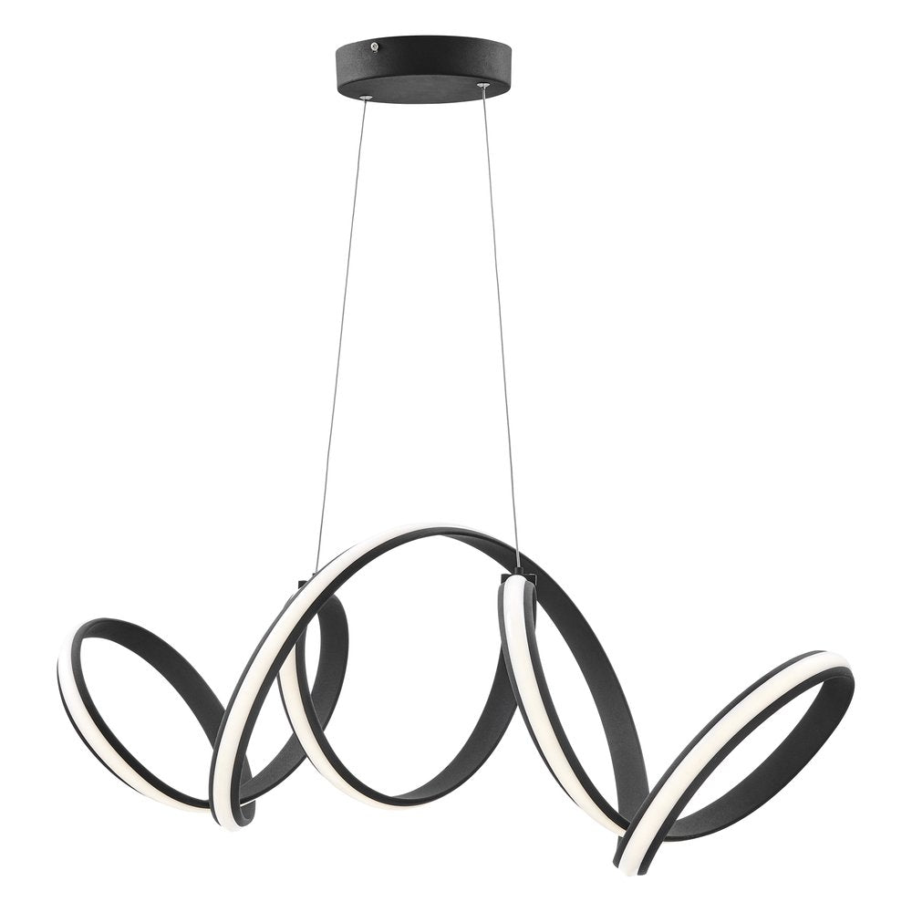 Black Metal LED Dimmable Chandelier HomeRoots